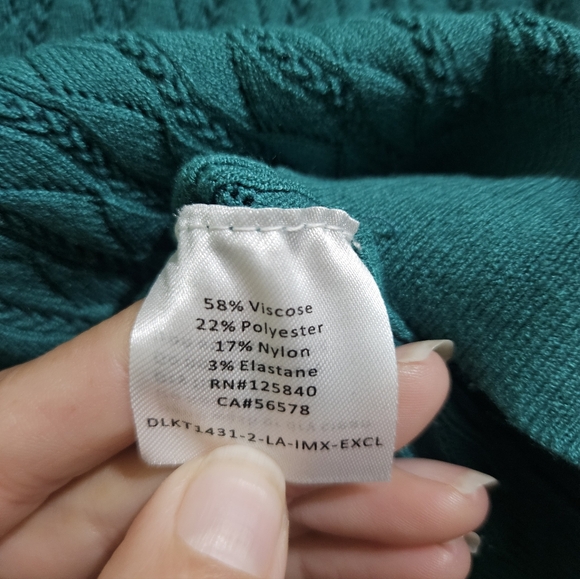 Intermix Pointelle Knit Polo Top - Picture 8 of 8